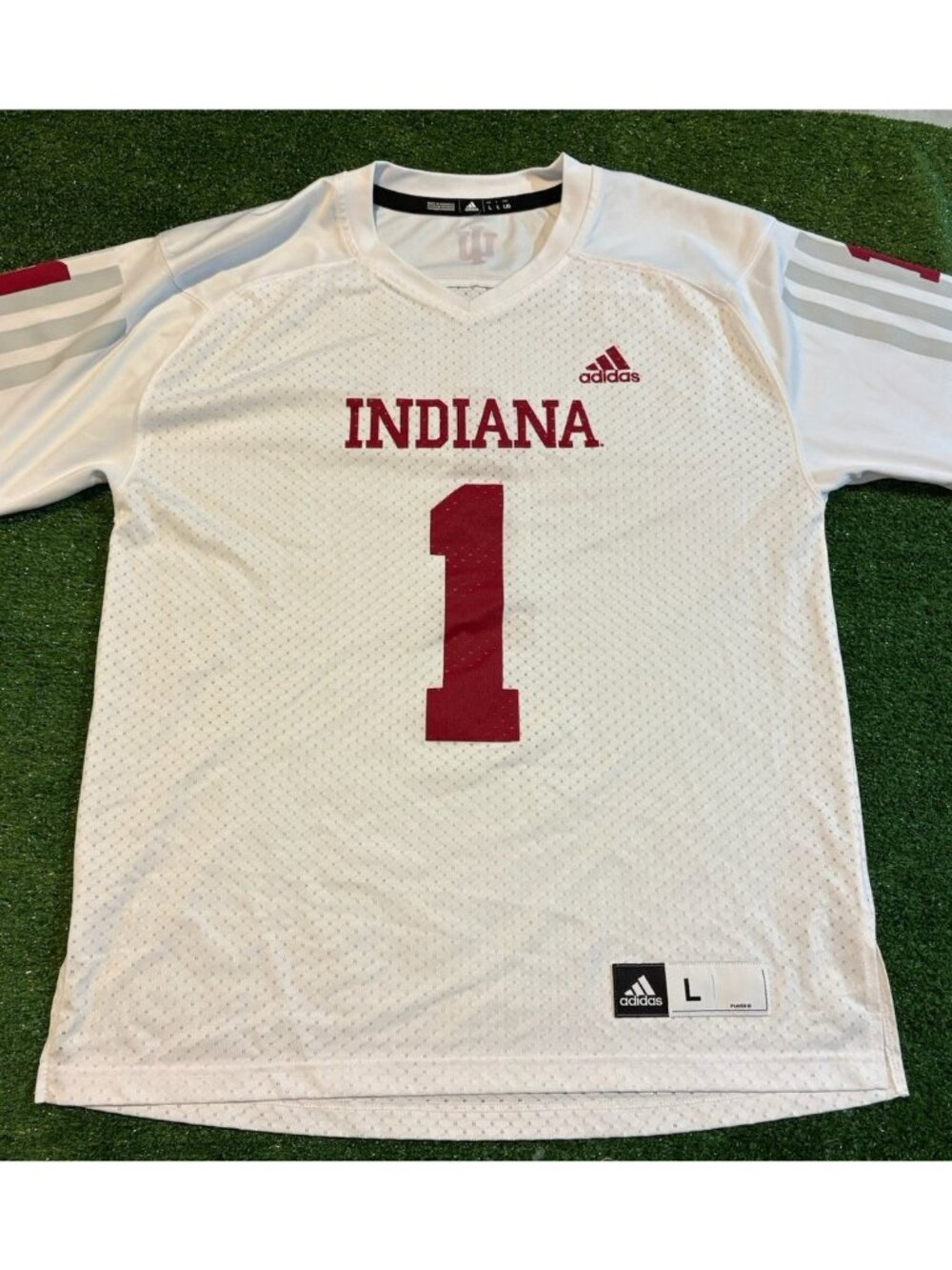 Indiana Hoosiers jersey mens large white red adidas football authentic #1 IU